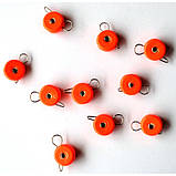 Грузило вухате розбірне Таблетка Ексцентрик, 10шт/уп, Silvereyes Orange, 10г (Грузила ексцентрики), фото 2