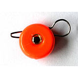 Грузило вухате розбірне Таблетка Ексцентрик, 10шт/уп, Silvereyes Orange, 10г (Грузила ексцентрики), фото 3