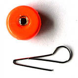 Грузило вухате розбірне Таблетка Ексцентрик, 10шт/уп, Silvereyes Orange, 10г (Грузила ексцентрики), фото 4