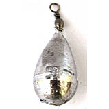 Грузило Крапля-Груша з вертлюгом, 50г (Грузила з вертлюгом), фото 2