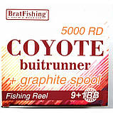 Котушка Brat Fishing Coyote Baitrunner 5000RD, 9+1п, з бейтранером (Котушки безінерційні), фото 3