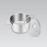 Каструля 3.4 л із неіржавкої сталі Maestro MR-3521-20 Індукційна каструля з неіржавкої сталі з товстим дном, фото 4