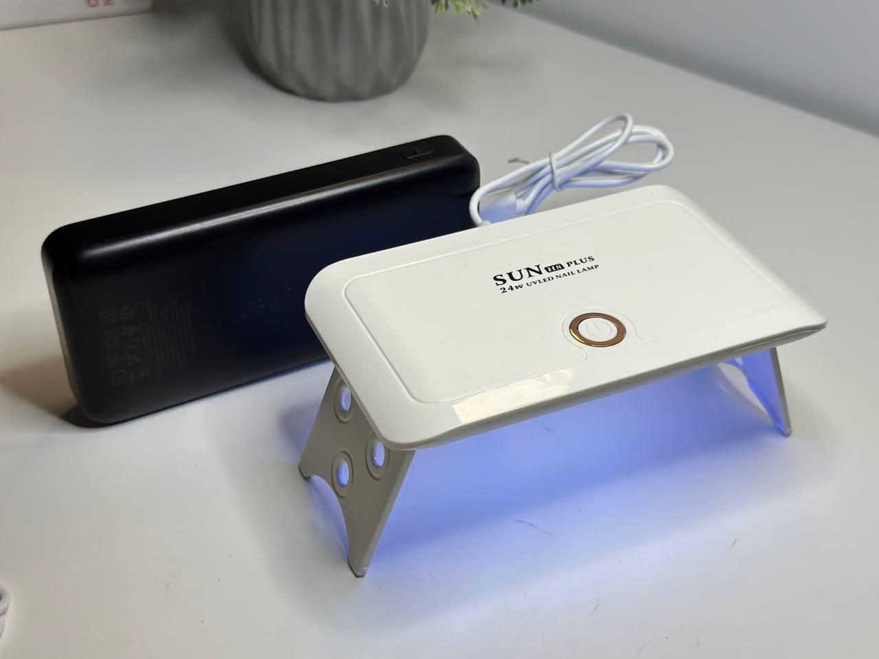 LED лампа міні для сушіння нігтів H8 Plus Mini 24 Вт біла