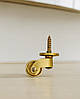 Ролик меблевий поворотний класика Brass Casters KM-RR-04 латунь полірована, фото 8