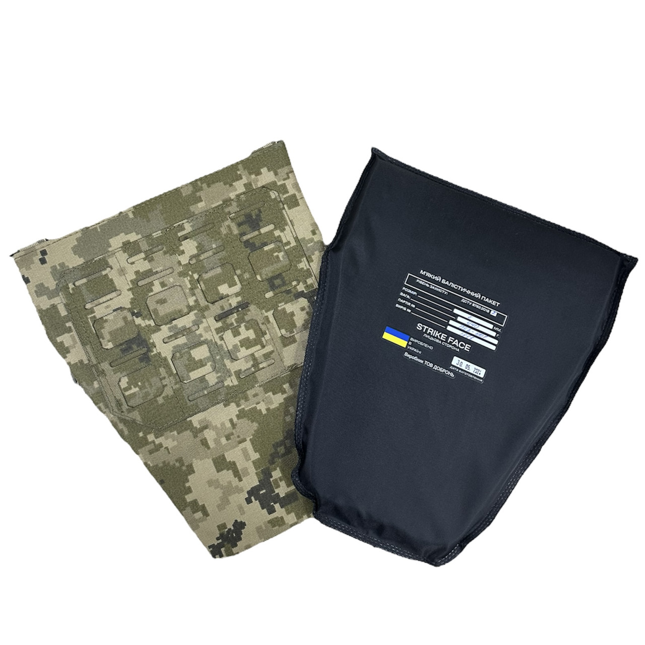 М'який балістичний пакет для захисту паху з чохлом розміром - S (215*270 мм) 2-го класу захисту ДСТУ 8782:2018, фото 1