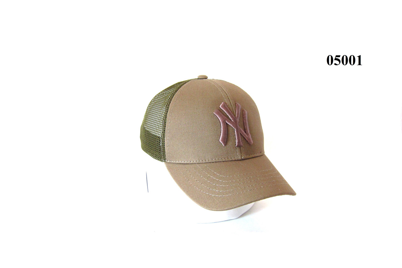 Кепка бейсболка котонова літня з сіткою NY Нью-Йорк вишивка 05001, фото 1