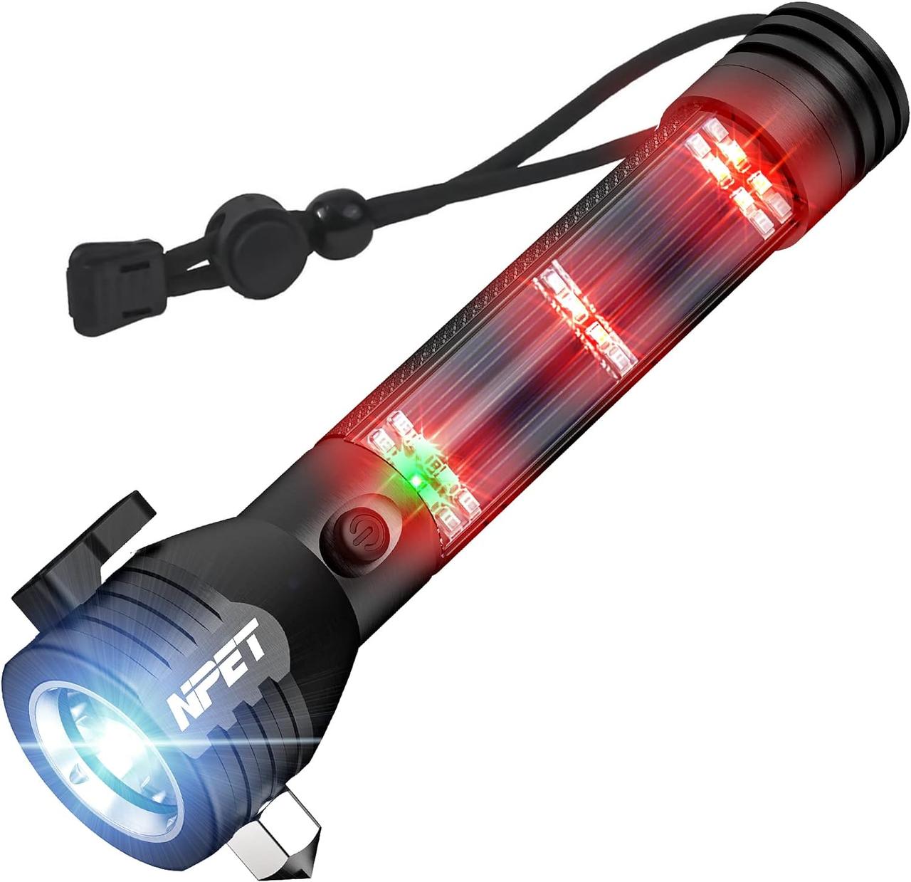 NPET T09 Сонячний ліхтарик Автомобільний ліхтарик 268 люмен світлодіодний COB Light USB тактичний багатофункціональний ліхтарик, фото 1