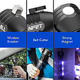NPET T09 Сонячний ліхтарик Автомобільний ліхтарик 268 люмен світлодіодний COB Light USB тактичний багатофункціональний ліхтарик, фото 2