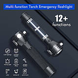 NPET T09 Сонячний ліхтарик Автомобільний ліхтарик 268 люмен світлодіодний COB Light USB тактичний багатофункціональний ліхтарик, фото 4