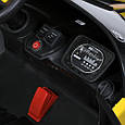 Дитячий двомісний електромобіль Bugatti Bolide (жовтий колір) 2×12V, 4×45W, EVA колеса, пульт, музика, Bluetooth, фото 6