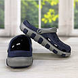 Сабо крокси жіночі сині з сірими вставками 2541, фото 3