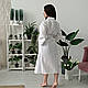 Легкий халат Luxyart Кимоно размер (50-52) L 100% хлопок белый (LS-3847) - фото 4 - id-p2572469468