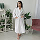 Вафельный халат Luxyart Кимоно размер (54-56) XL 100% хлопок белый (LS-0412) - фото 10 - id-p685244286