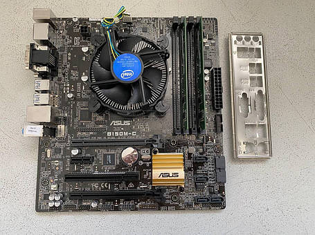 Комплект: Материнська плата Asus B150M-C / Intel Core i3-6100 (4 ядра по 3.7 GHz) / 8 GB DDR4 / Socket LGA 1151 / Задня заглушка, фото 3