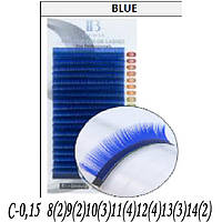 Вії I-BEAUTY MIX Сині C 0,15 8-14