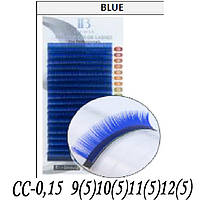 Вії I-BEAUTY MIX Сині CC 0,15 9-12