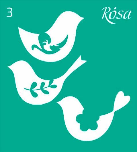 Трафарет самоклейка багаторазовий 9*10 см Rosa Talent No3 3625103