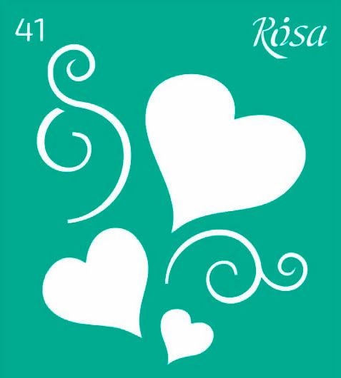 Трафарет самоклейка багаторазовий 9*10 см Rosa Talent No41 3625141