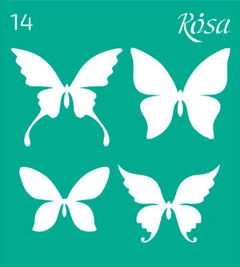Трафарет самоклейка багаторазовий 9*10 см Rosa Talent No14 3625114