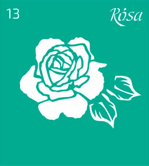 Трафарет самоклейка багаторазовий 9*10 см Rosa Talent No13 серія Квіти 3625113