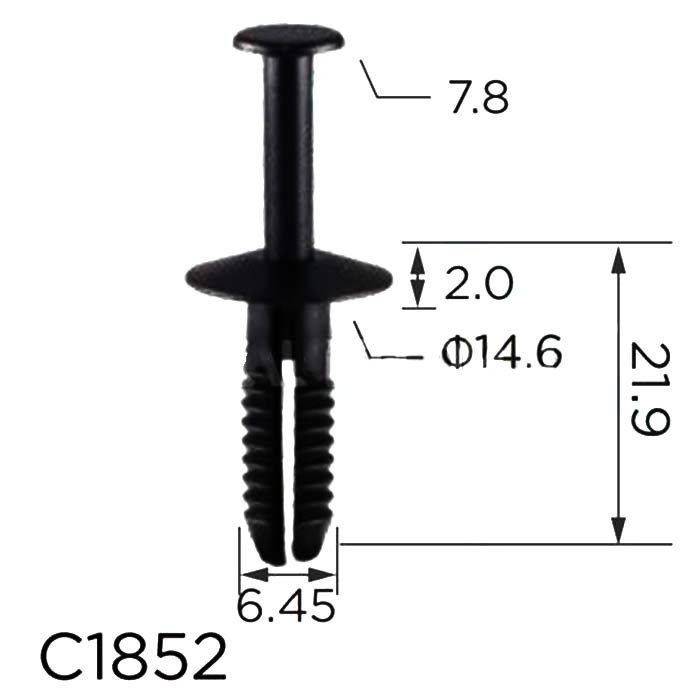 Кліпса криплення Натискна Розпорошена BMW OPEL (51111964186 1400804 11606) C1852, фото 1