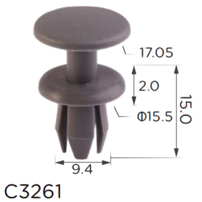 Кліпса криплення Натискна Розпорошена BMW SKODA MINI (51498237075 11696) C3261, фото 1