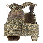 Плитоноска М7 PRO + балістичні пакети 2 класу L/XL та 4 підсумок Піксель, фото 8