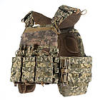 Плитоноска М7 PRO + балістичні пакети 2 класу L/XL та 4 підсумок Піксель, фото 9