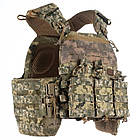 Плитоноска М7 PRO + балістичні пакети 2 класу L/XL та 4 підсумок Піксель, фото 10