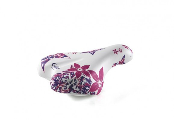 Сідло Selle Monte Grappa квіти, білий рожевий (SIM9964)