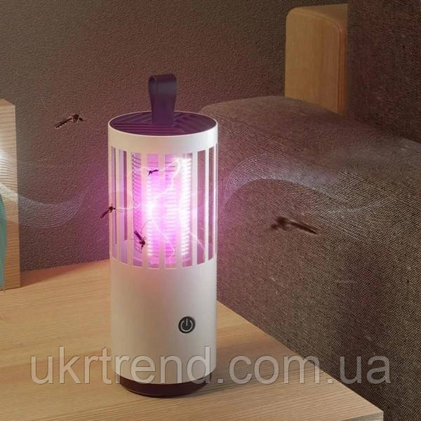 Лампа-пастка для комарів Побутова із зарядкою від Usb 1001 MOSQUITO DF-800 LAMP, портативна