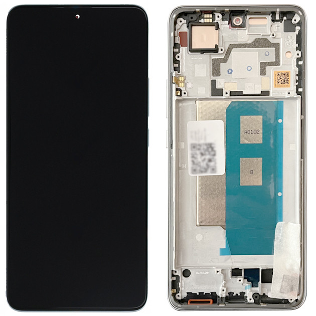Дисплей Xiaomi Poco F5 Pro у зборі із сенсором і рамкою White service orig