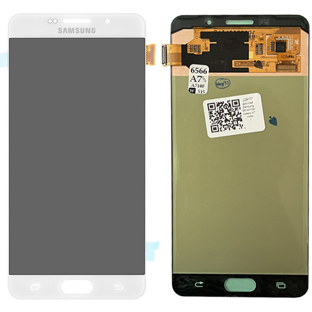 Дисплей Samsung SM-A710H Galaxy A7 white у зборі із сенсором service orig, фото 1