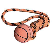 Іграшка для собак канат бавовняний з м'ячем 15 мм 33 см, фото 3