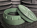 Люк полімерпіщаний ᴓ 315 зелений під телескопічну трубу, фото 2