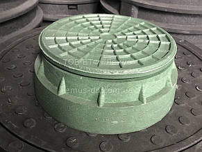 Люк полімерпіщаний ᴓ 315 зелений під телескопічну трубу