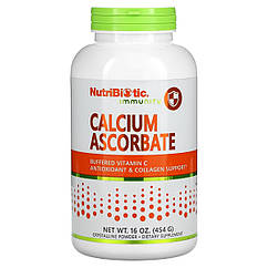 Аскорбат кальцію, Immunity, Calcium Ascorbate, NutriBiotic, 454 г