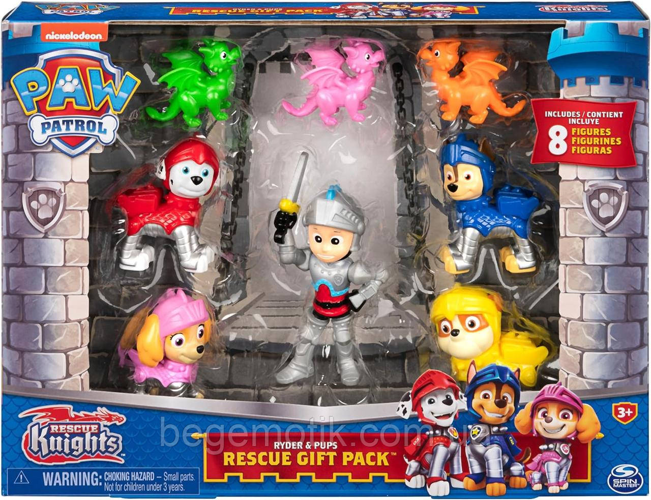 Щенячий Патруль набір фігурок 8 шт Paw Patrol Rescue Knights Ryder and Pups Figure Gift Pack