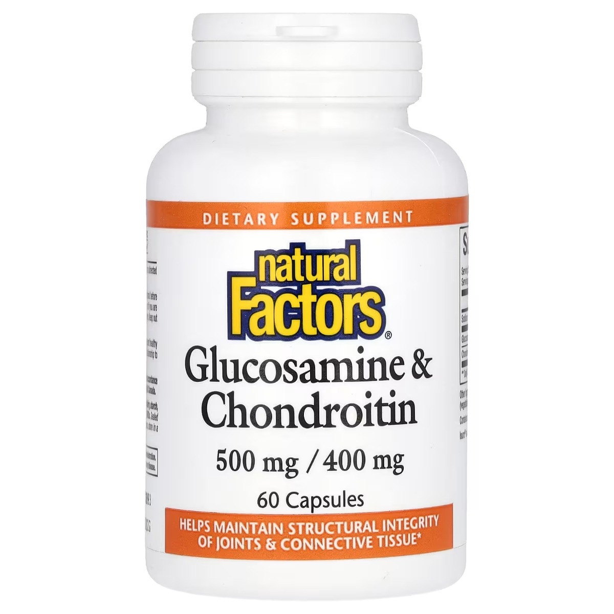 Глюкозамін та хондроїтин, Glucosamine & Chondroitin, Natural Factors, 60 капсул