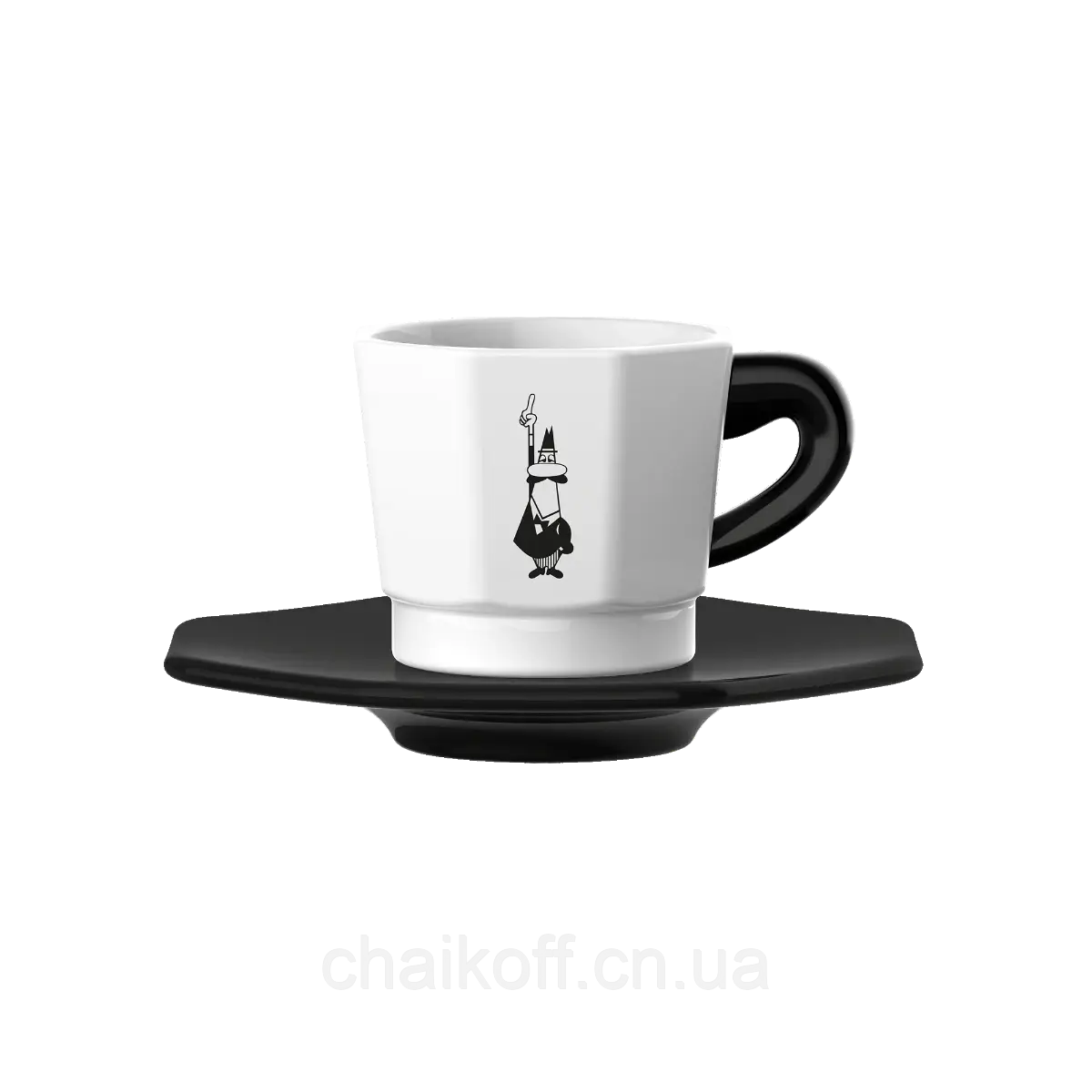 Чашка с блюдцем Bialetti Moka эспрессо фарфор 75 мл (Италия)