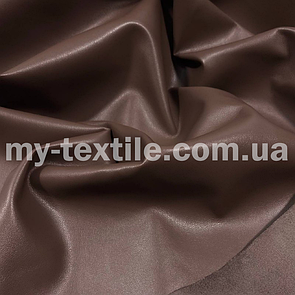Тканина шкірозамінник на замшевій основі стрейч щільна 145 см Світлий шоколад