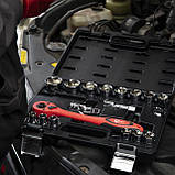 Набір інструментів, проф., 1/2", Cr-V, 21 од., головки: 10-32 мм, кейс INTERTOOL ET-6021, фото 10