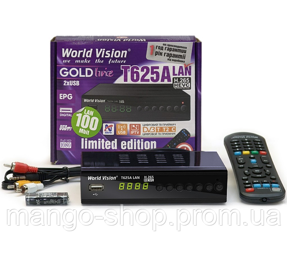 Т2 тюнер World Vision T625A LAN l (ID#2233446448), цена: 889 ₴, купить ...