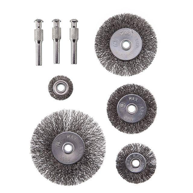 Набір щіток дротяних для дриля 5 од., 1/4" INTERTOOL BT-0500, фото 1