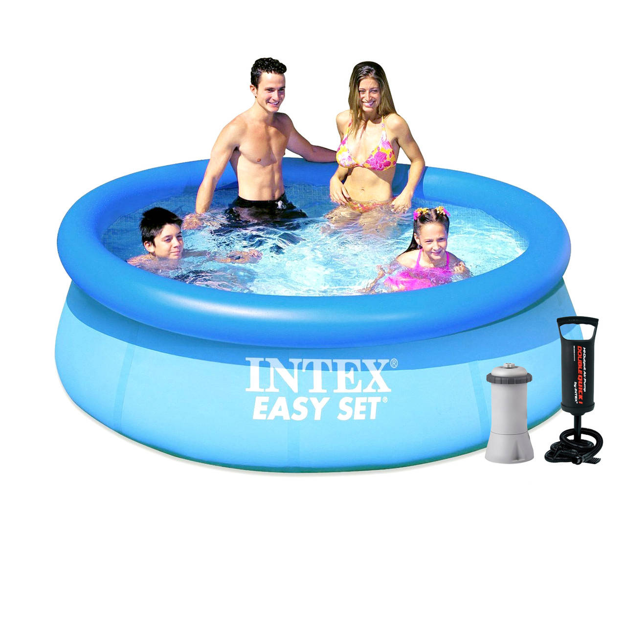 

Надувной бассейн Intex 28110 - 4, 244 х 76 см (2 006 л/ч, подстилка, тент, насос)