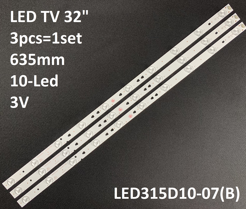 

LED підсвітка TV 32" 10-led LE32A7100L, LE32B510F LE32TE5 LED315D10-07 MYSTERY MTV323LW01273 3pcs=1set