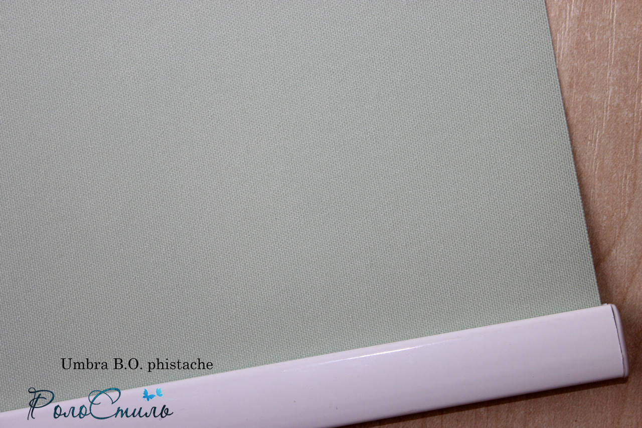 

Рулонные шторы ткань блэкаут Umbra phistache фисташковыйцвет