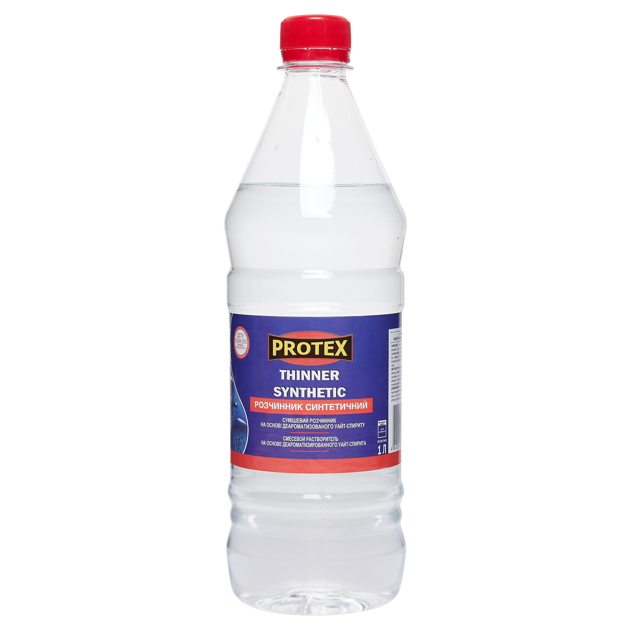 

Растворитель thinner synthetic PROTEX 0.62кг (1л) уайт-спирит деароматизированный