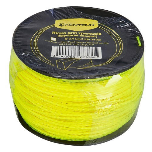 

Ліска для тримерів у бухті Кентавр (кручений квадрат) 2,4 мм × 3LB (319 м)