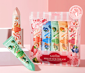 Набір кремів для рук у вигляді морозива Sadoer Fruit Ice Cream Hand Cream (5*30 g)